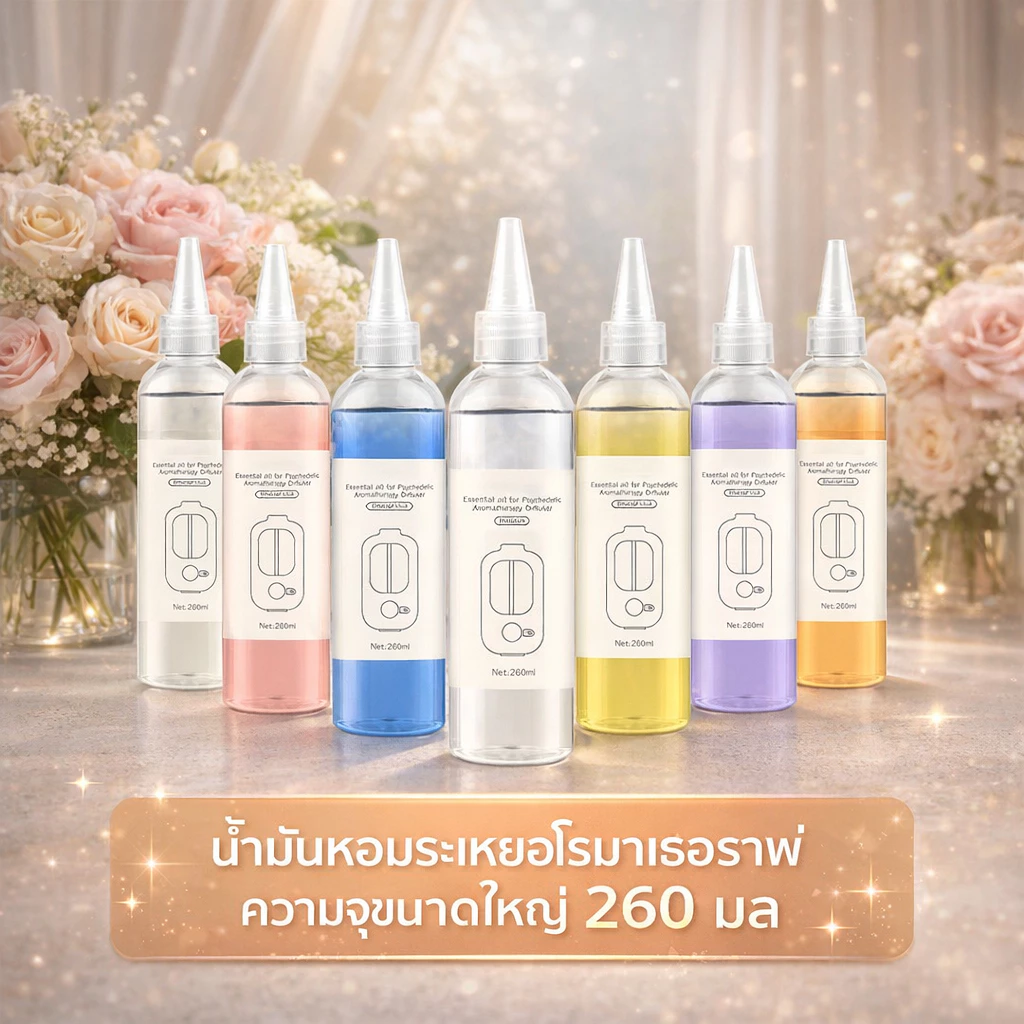 น้ำมันหอมระเหย 260ml ขนาดใหญ่|ใช้กับเครื่องพ่นอโรม่า|กลิ่นหอมติดทน
