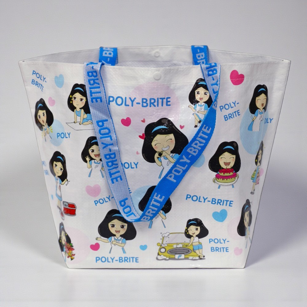 [ของแถม]  POLY BRITE SHOPPING BAG กระเป๋าช้อปปิ้ง สองสาย สุดคิ้วท์ Ver.2