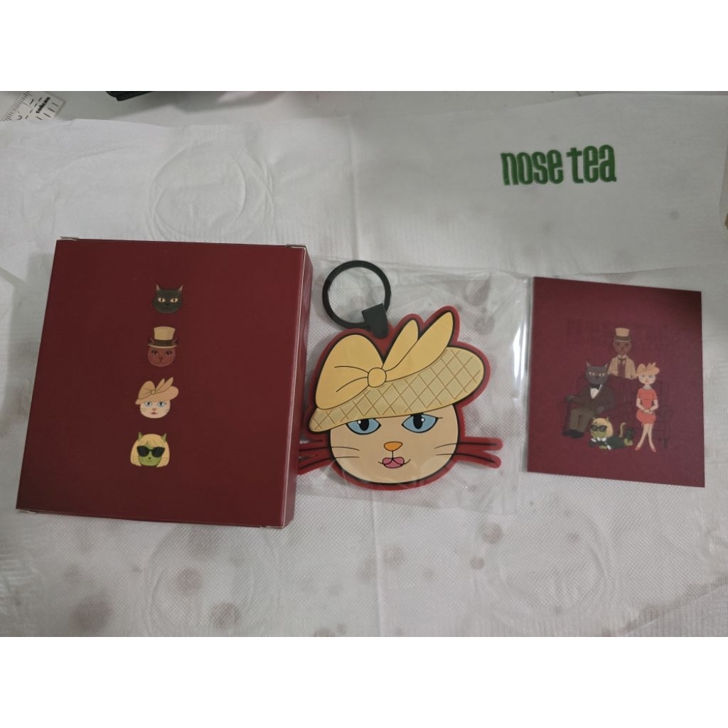 พวงกุญแจ Nose tea Cat Keychain