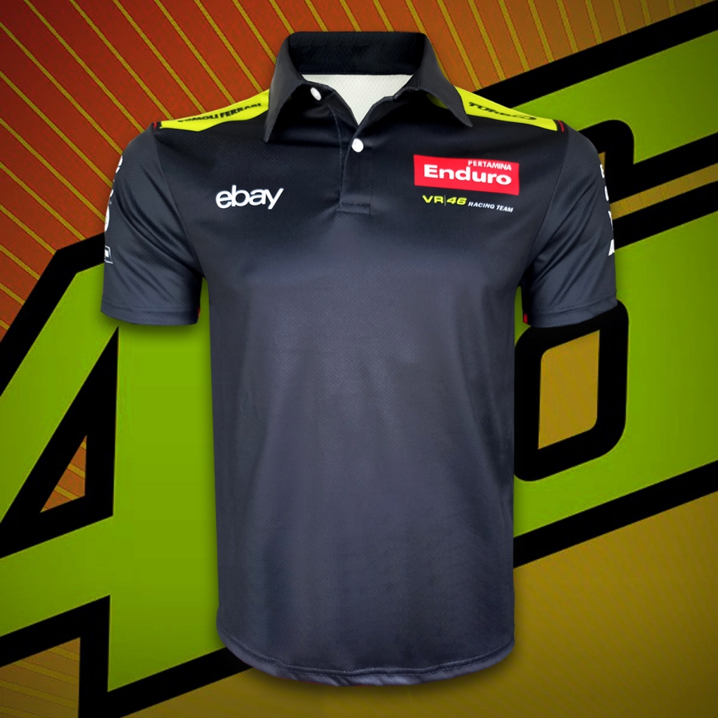 เสื้อPolo Shirt MotoGP VR46 Racing Team เสื้อโปโลโมโตจีพี ทีม วีอาร์46 เรสซิ่ง  #MG0144 พิมพ์ทั้งตัว