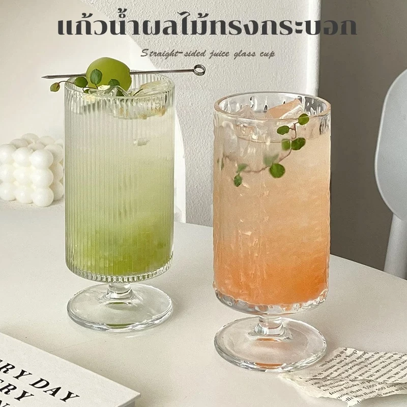 แก้วน้ำผลไม้ทรงกระบอก แก้วกาแฟ แก้วเหล้าหวาน แก้วขา สูง แก้วค็อกเทล แก้วน้ำผลไม้แก้ว แก้วทรงกระบอกลายไม้สวย