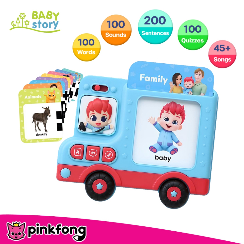 Bebefinn Flash Card | Pinkfong เครื่องอ่านแฟลชการ์ด+การ์ดคำศัพท์ ภาษาอังกฤษ 50 ใบ