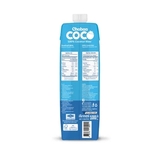 CHABAA COCO น้ำมะพร้าว 100% 1000 มล. 1 กล่อง