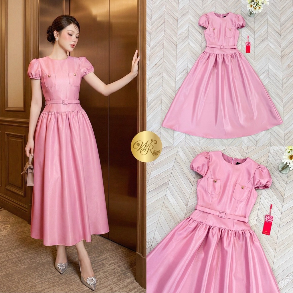 Widelia@Real เดรสยาวผ้าขึ้นเงา สวยมาก