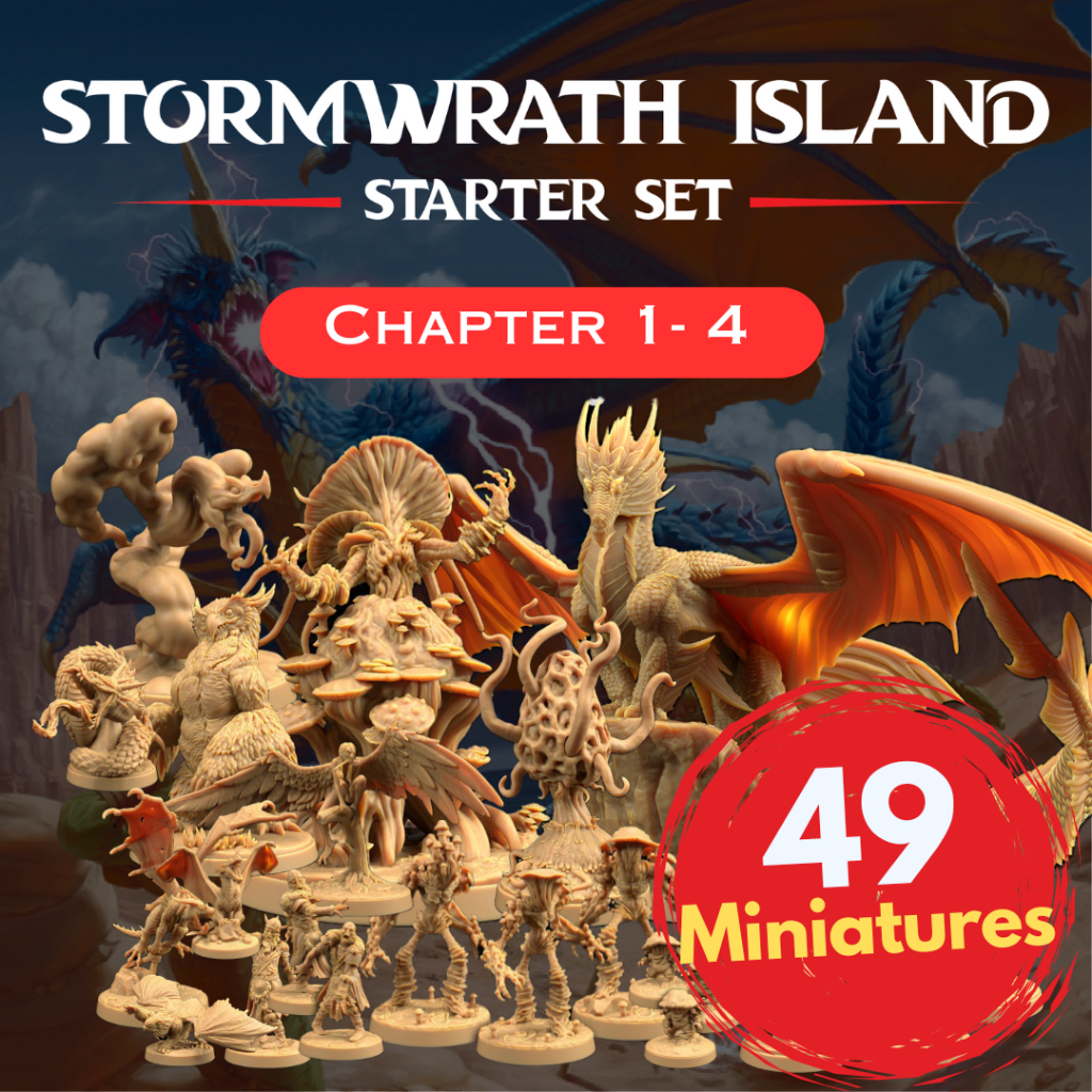 Stormwrath Island [Starter Set] - All Chapters 1-4 [49 miniatures] - (15% OFF) I (งานเรซิ่นยังไม่ลงส
