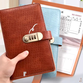 【High Quality】สมุดออมเงินหรูลายCrocodile + ล็อครหัส ความลับที่ 🔐 เก็บเงินสด-เช็ค-ธนบัตรได้ 💰 วัสดุ PU กันน้ำ ดีไซ