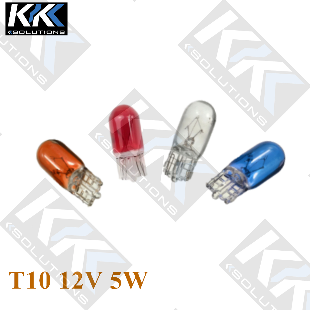 [Kksolutions] หลอดไฟหรือหลอด/ไฟแผ่นป้ายทะเบียน/ไฟดัด//ไฟแตร LICENSE PLATE BULB T10 12V 5W รถยนต์รถจักรยานยนต์