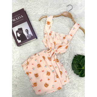 พร้อมส่ง!! ชุดนอนผ้าไหมญี่ปุ่นขาสั้น ผ้านิ่มเย็นสบาย ฟรีไซด์