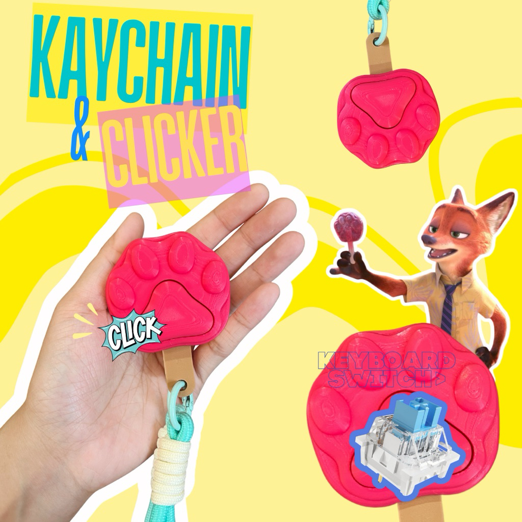พวงกุญแจ 🐾🦊 “Nick’s pawpsicle” from Zootopia - Kaychain Clicker