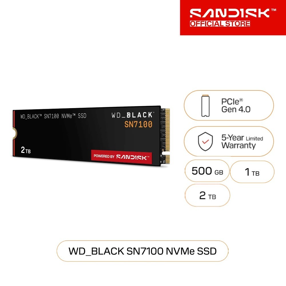 WD_BLACK SN7100 NVMe SSD - 500GB 1TB 2TB