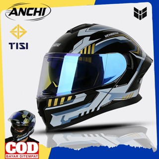 ANCHI หมวกกันน็อค แว่น2ชั้น หมวกกันน็อคเต็มใบ Motorcycle Hel…