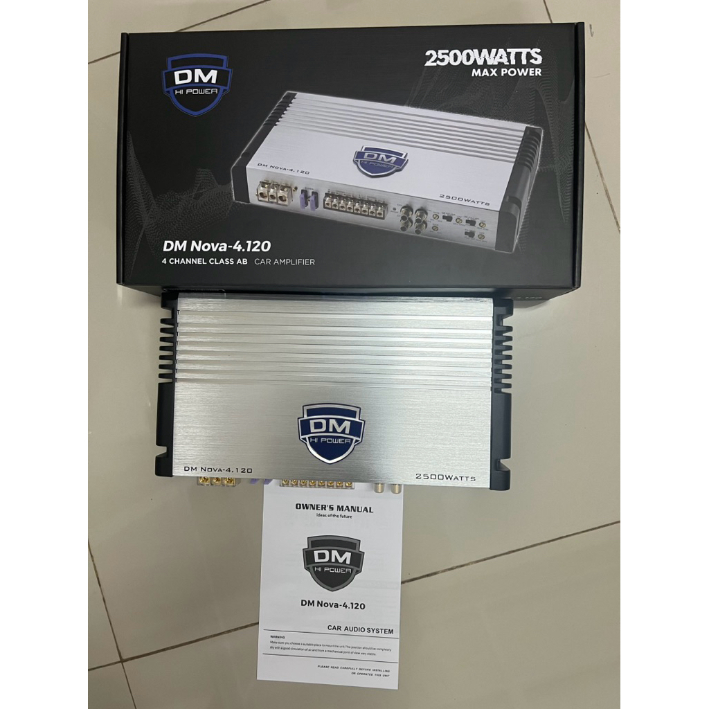 3333บาท แอมป์ติดรถยนต์ ยี่ห้อ DM รุ่น DM NOVA-4.120 160x4Ch ClassAB เพาเวอร์แอมป์ติดรถยนต์