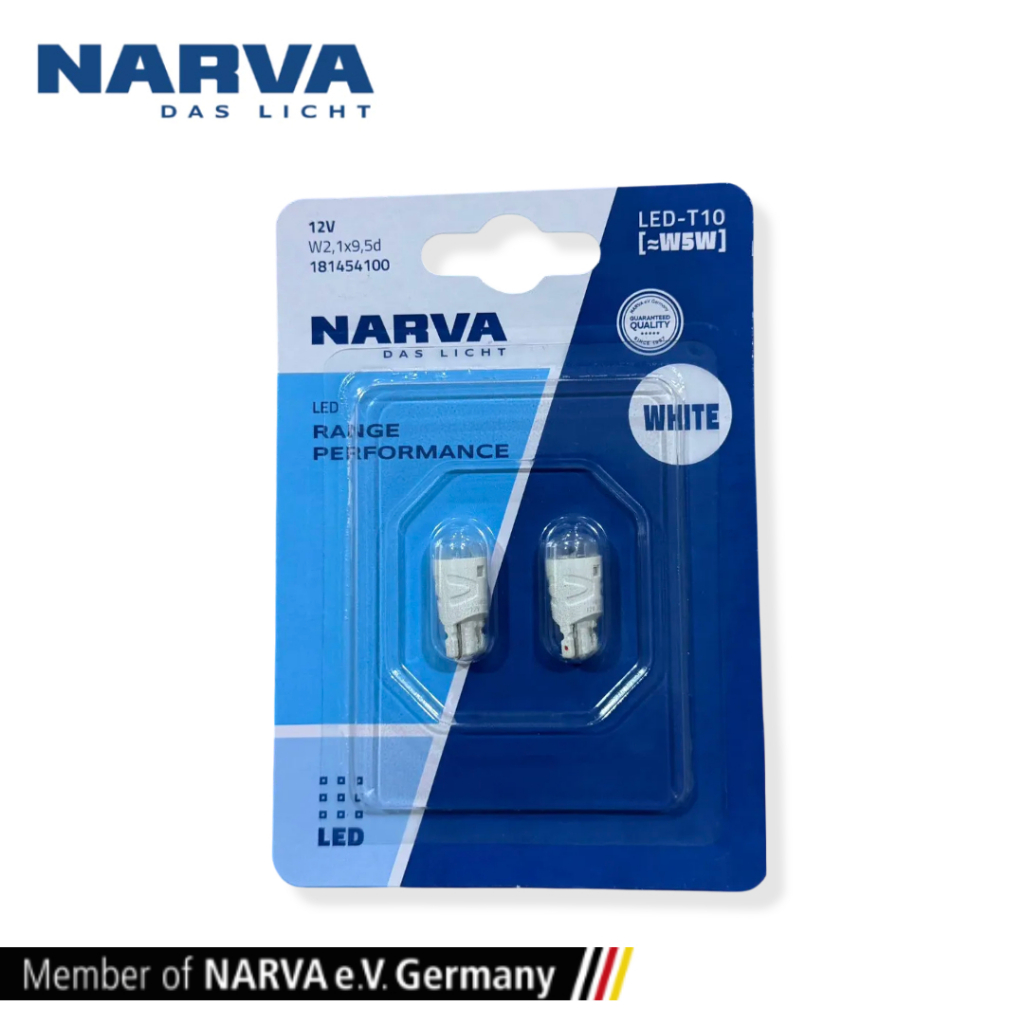 NARVA T10 หลอดไฟหรี่ รุ่น LED Range Performance 6500K [2 หลอด]