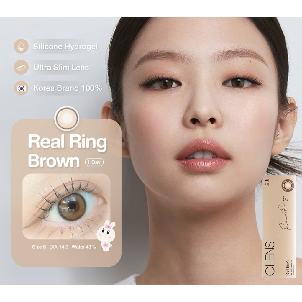 (💥Flash Sale ไม่แถมตลับ 💥) Olens คอนแทคเลนส์เกาหลี รุ่น Ending / Realring 10pcs  5คู่ เลนส์รายวัน