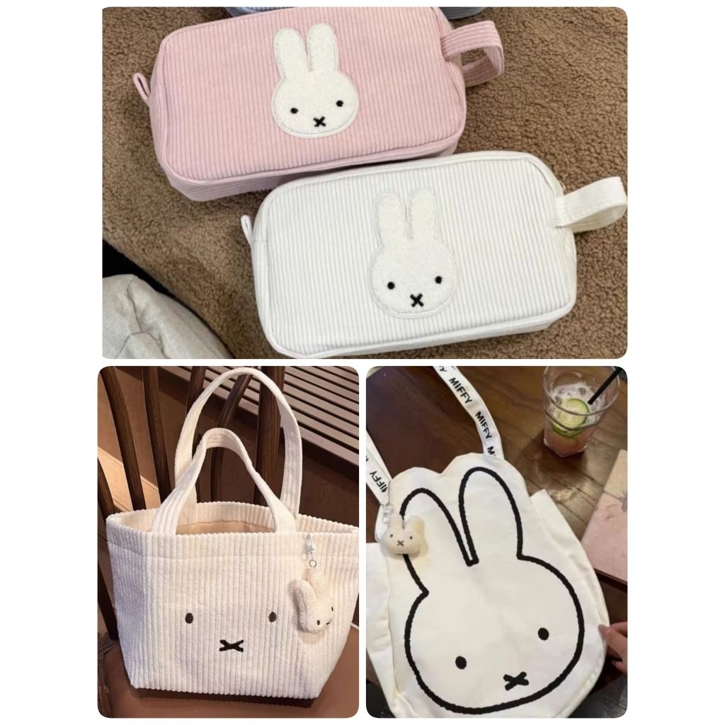 กระเป๋า​เครื่อง​สำอาง​ กระเป๋า​ถือ​ กระเป๋า​สะพาย​ ลาย​ Miffy​ พกพา​สะดวก​ จุของ​ได้เยอะ​
