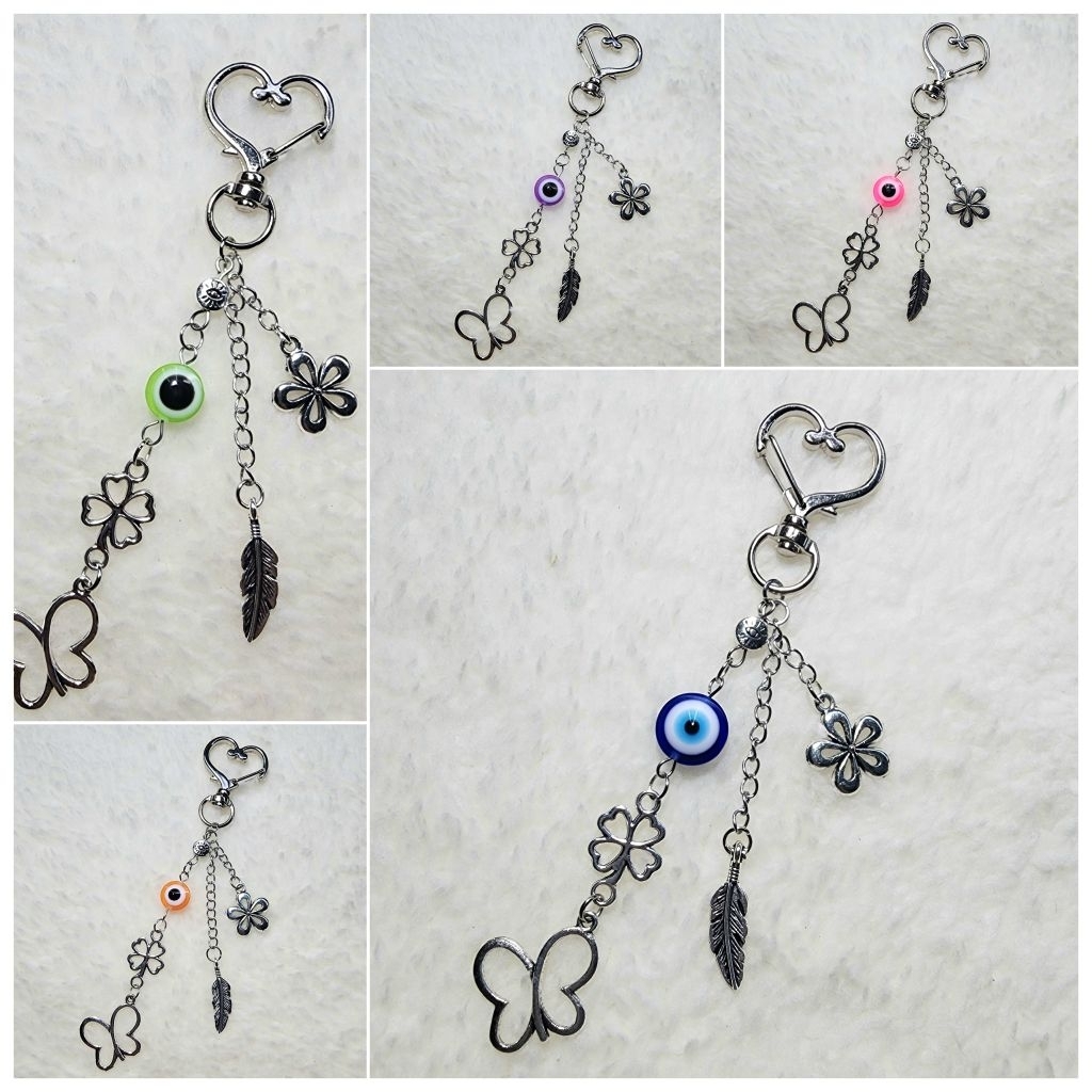 Keychain >> EVIL EYE 🧿 พวงกุญแจ ที่ห้อยมือถือ ที่ห้อยโทรศัพท์ | เครื่องราง ปกป้อง | ของขวัญปัจฉิม ha