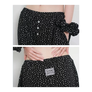 kome.offi กางเกงขายาวลายดอก รุ่น roselyn pant