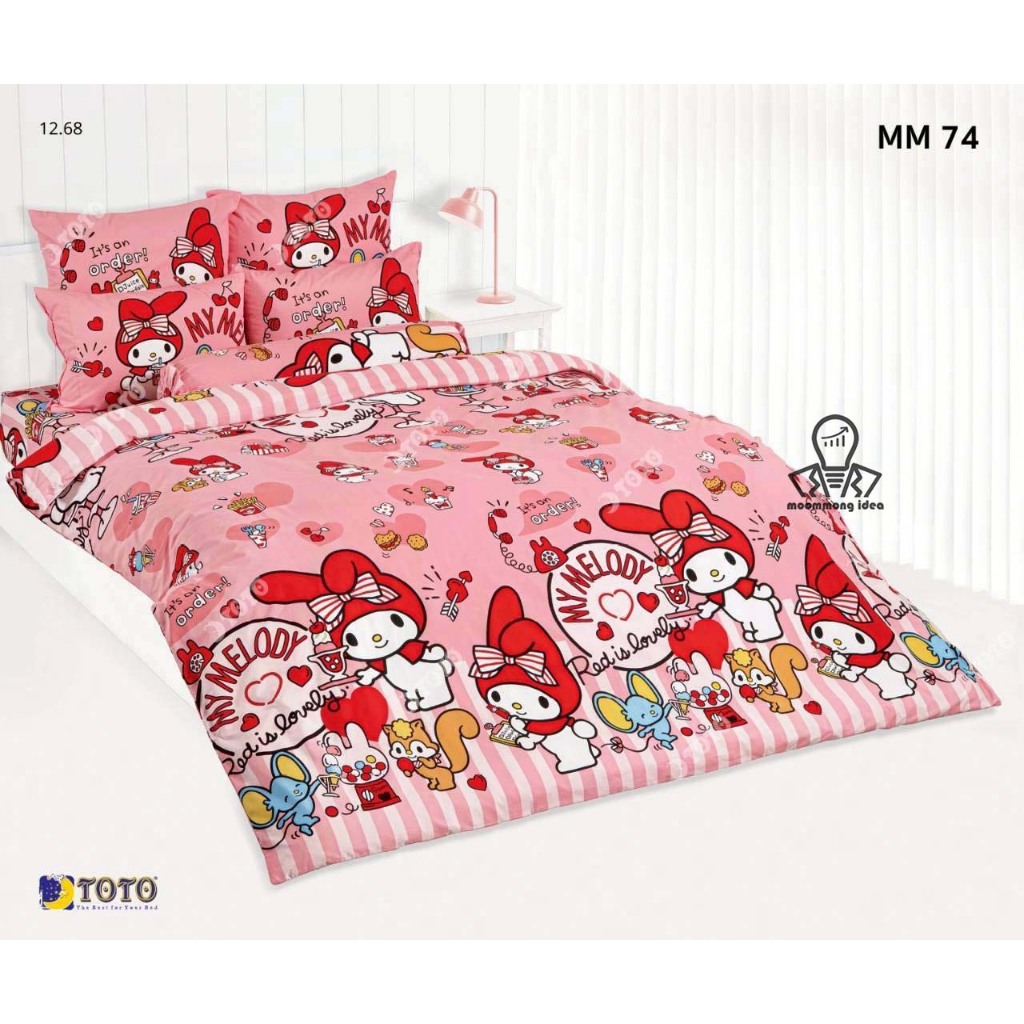 MY Melody : ชุดผ้าปูที่นอนTOTO 3.5ฟุต/5ฟุต/6ฟุต (ลิขสิทธิ์แท้100%) ไม่รวมผ้านวม ลายการ์ตูน MM70 MM71 MM72 MM73 MM74 MM75 ราคา ถูกที่สุด ดีลบีเคเค แกลเลอรีภาพที่ 6
