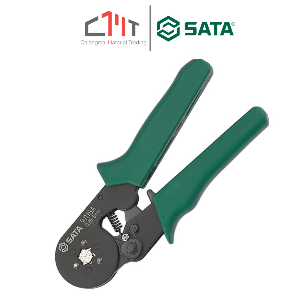 SATA คีมย้ำหางปลา หัวหกเหลี่ยม CORD END ขนาด 7" No.91118A