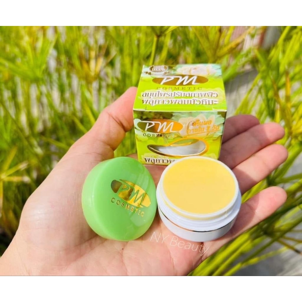 1 กระปุุก ครีมพลูคาว ผสมบัวหิมะ PM Cosmetic พีเอ็ม คอสเมติก ของแท้ ขนาด 7 กรัม สมุนไพรปรับสภาพผิวพลู