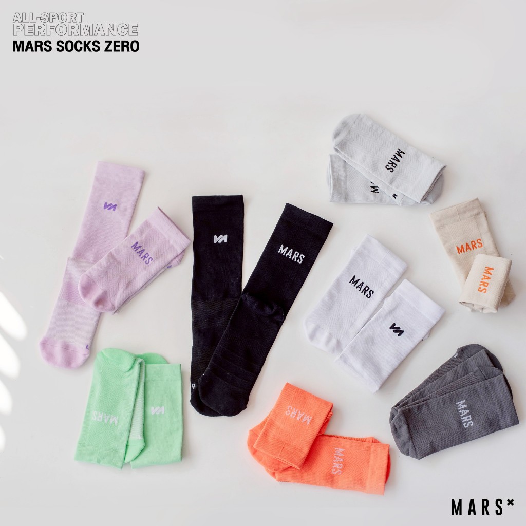 New2026 ถุงเท้าจักรยาน MARS Socks  Engineered for Your Best Move รุ่นใหม่ ใส่ดีกระชับ