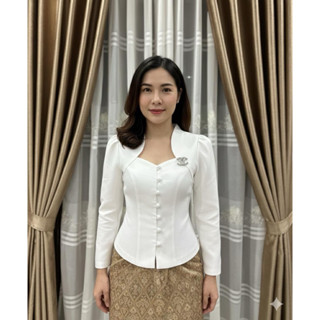 ผ้าฝ้าย เสื้อใส่ไปทำบุญพร้อมส่งน่า กดได้เลย