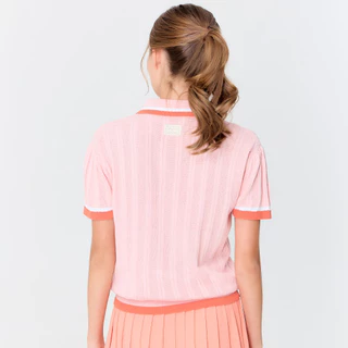 Janesuda x Wakingbee Ivy Knit เสื้อโปโล ผ้าทอพิเศษ นุ่ม ใส่สบาย ตกแต่งลายทาง ทรงสวย ใส่ตีกอล์ฟ ตีเทนนิส