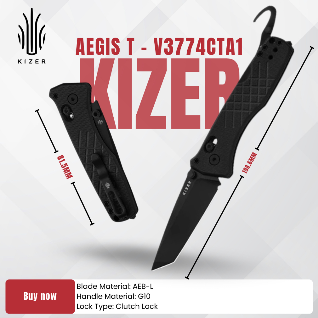 Kizer Aegis T | AEB-L | G10 | V3774CTA1 ร้านTamashi bkk มีดแบรนด์แท้