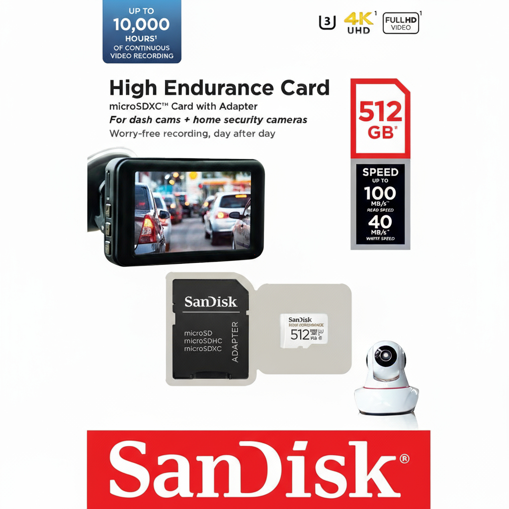 ซื้อ 1 แถม 1 s­a­n­d­i­s­k­ High Endurance Micro SDXC 64GB [100/40MB/s] UHS-I Class10 U3 V30 Memory card(SDSQQUR) - รูปที่ 5