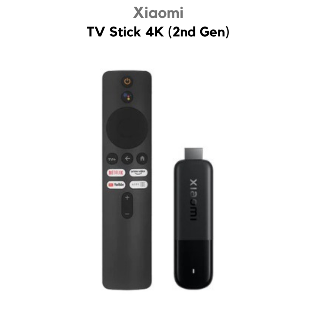 Xiaomi TV Stick 4K (2nd Gen) Android TV I เชื่อมต่อ HDMI I รองรับภาษาไทย I YouTube Netflix HBO WeTV