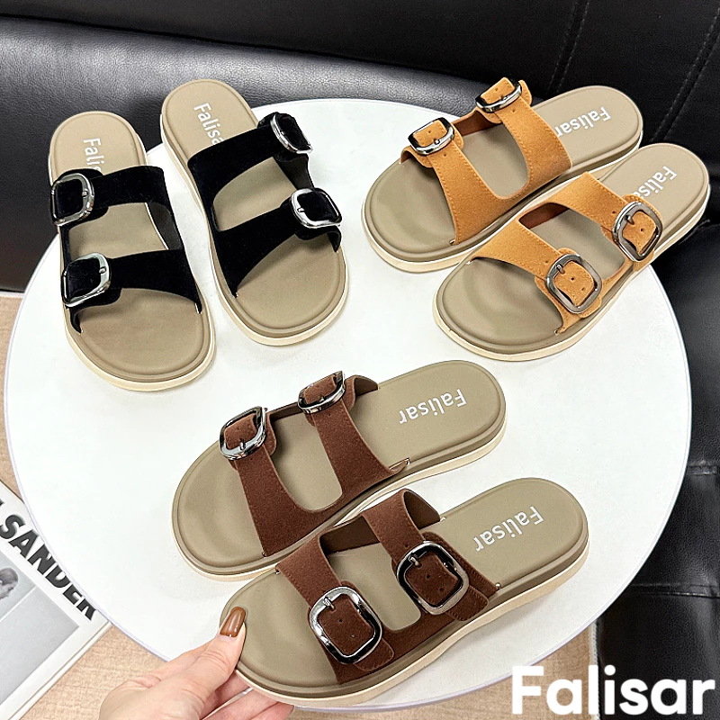 รองเท้าแตะผู้หญิง Falisar กันลื่น กันน้ำเบาๆ ลุควินเทจ น้ำหนักค่อนข้างเบา 37-41 รุ่น Z-2993