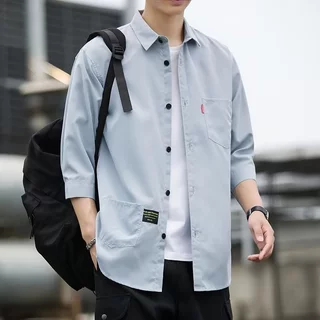 เสื้อเชิ้ตผู้ชายสไตล์ฤดูร้อนเสื้อผู้ชาย และเสื้อผู้ชายธุรกิจสบาย ๆ