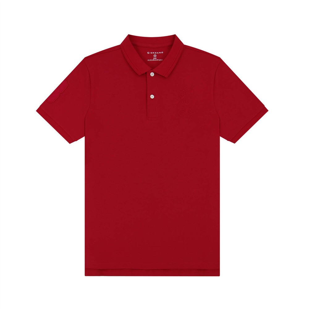 GIORDANO เสื้อโปโลผู้ชาย Men's 3D Lion Polo 01013222