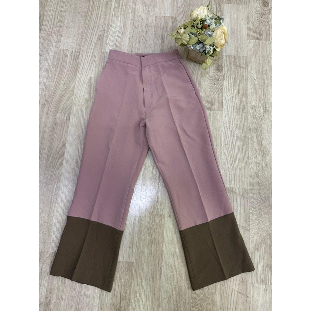 Used กางเกงผ้าห้าส่วน ❤️199 บาท❤️ แบรนด์ KETCH APPAREL Size S เอว 24”สพ. 34”ยาว 33” สีชมพู