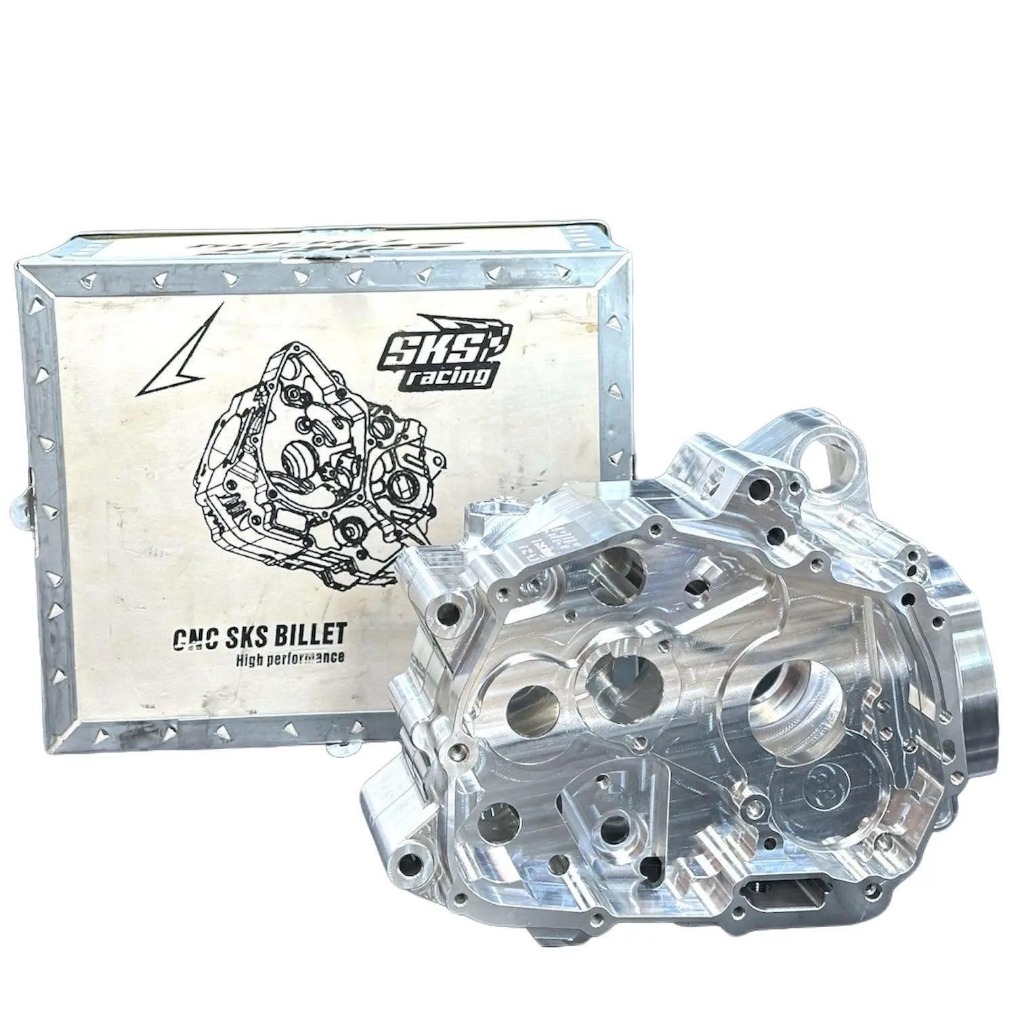 SKS Racing : แคร้งwave125 หลัก Exciter open เยื้อง 4.1 งาน CNC 6061 (ลังไม้)