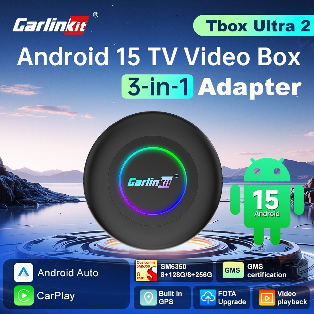 Carlinkit Tbox Ultra 2 Wireless Adapter for CarPlay  Android Auto Easy Plug & Play SM6350  AI Box