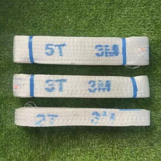 สายพานยกของ 2/3/5ตัน (ยาว3-6เมตร) สายยกของ โพลีเอสเตอร์ สลิงอ่อน ชนิดแบน มีห่วงหัว-ท้าย สายยกแบน สลิงผ้าใบ