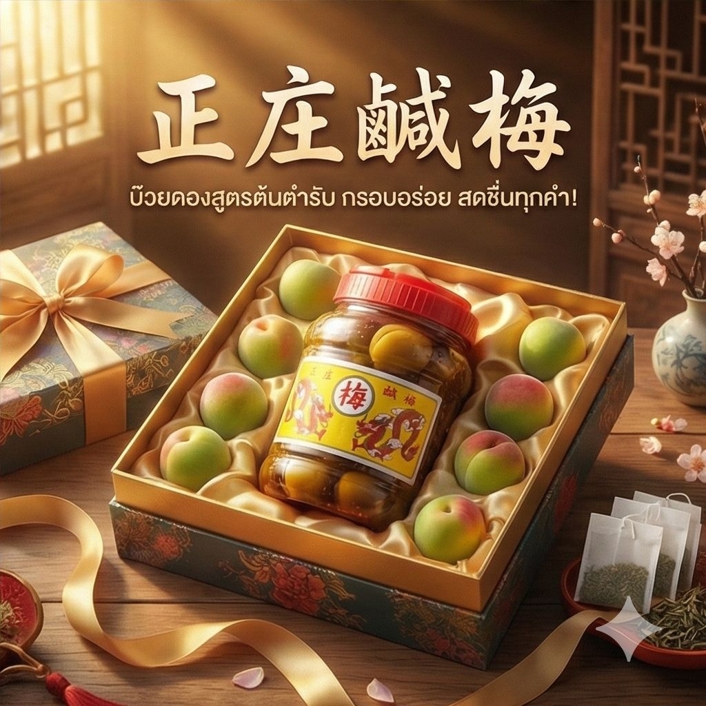 🍑SDragon บ๊วยดอง ตรา มังกร (ฝาสีแดง) ขนาด เล็ก A5,กลาง A4.🍑 - รูปที่ 4