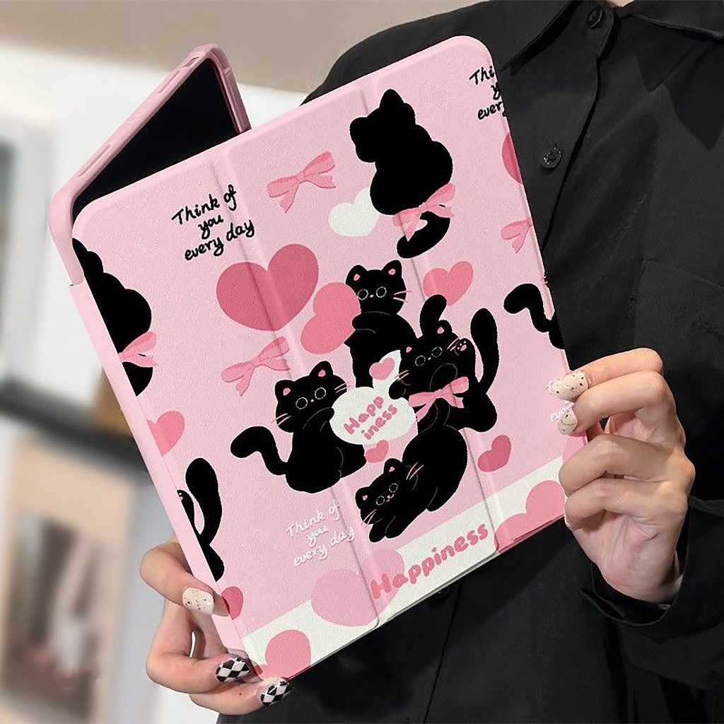 ⚡พร้อมส่ง⚡เคสiPadหมุน 360° Air7 Gen10 Air6 ที่ใส่ปากกา Bow Kitten เคสไอแพด Gen11 Pro11/13 2025 Gen9 - รูปที่ 3