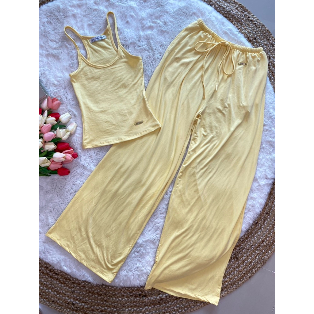 ชุดเซ็ท2ชิ้นกางเกงผ้าเรย่อนเกรดAผ้าหนาใส่ยางยืดมีเชือกปรับขนาดตามเอวได้เสื้อตัวจิ๋วอก32-38เอว27-32สะโพก36-42กก.ยาว100ซม. - รูปที่ 7