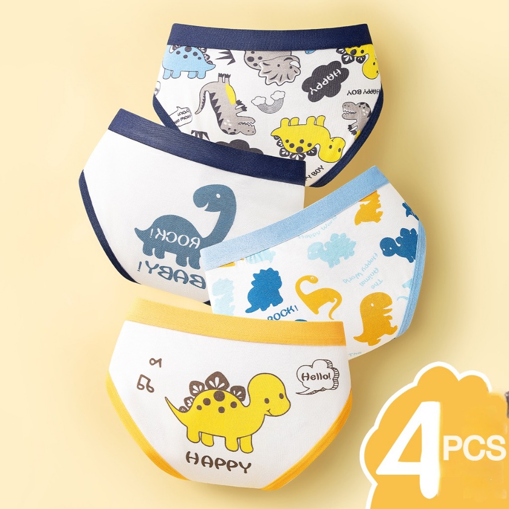 กางเกงในเด็กชายผ้าฝ้าย รูปสามเหลี่ยม กางเกงขาสั้นการ์ตูน ขายส่ง เกรดเอ ผ้าฝ้ายทารก ระบายอากาศ ไม่บีบก้น