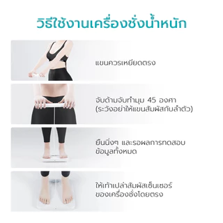Simple Health เครื่องชั่งน้ำหนักอัจฉริยะ Smart Scale เซนเซอร์ 8 อิเล็กโทรด ตรวจ 50ตัวชี้วัดสุขภาพ รับประกัน 1ปี