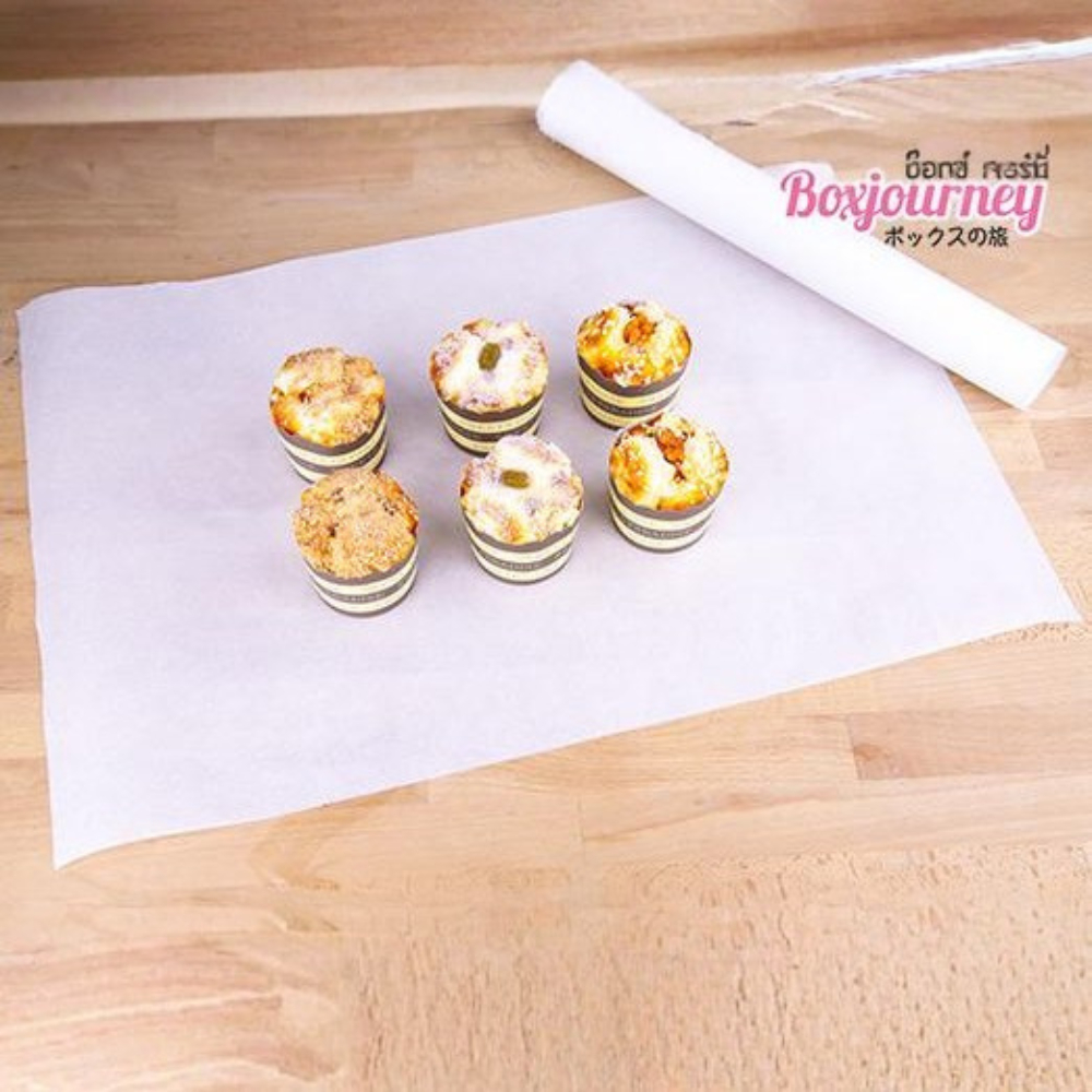 Boxjourney กระดาษรองอบ แบบแผ่น สีน้ำตาล / สีขาว (ขนาด 40 x 60 ซม.)