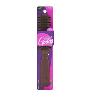 Goody 04822 หวีแปรงขนหมูป่าสีน้ำตาล นำเข้าจากประเทศอเมริกา BOAR EDGE BRUSH จัดแต่งทรงผมให้เรียบหางแปรงยังสามารถแบ่งผมได้