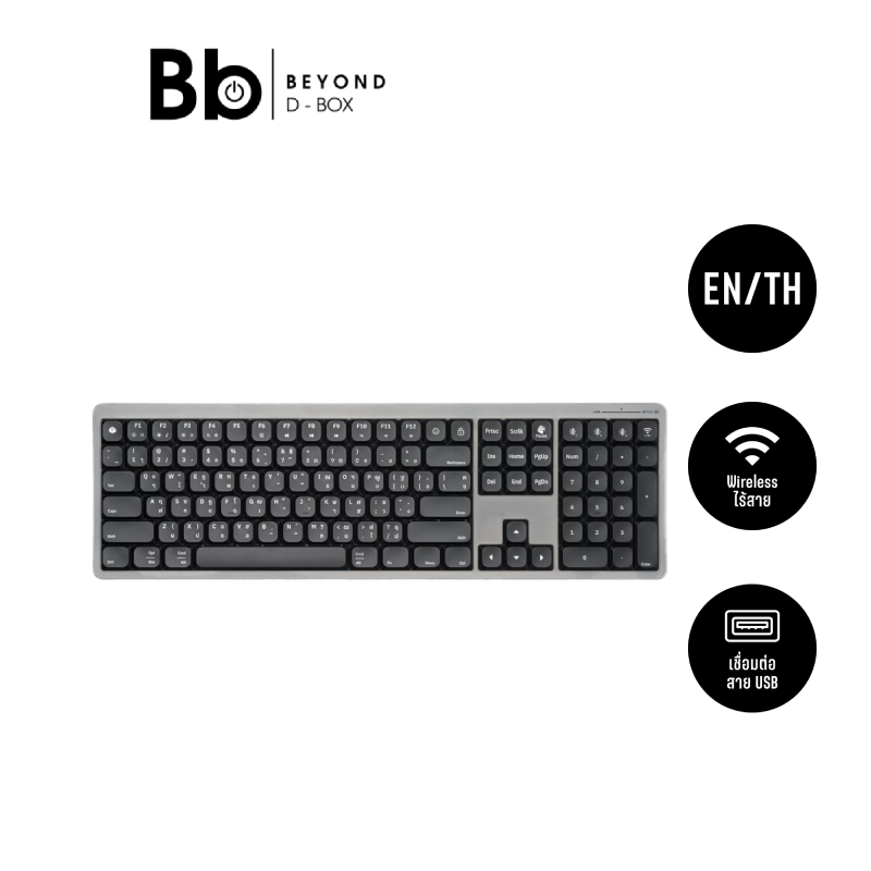 คีย์บอร์ดเกมมิ่ง Gconic S100 Ultra Slim Black Edition by BB Beyond D-Box