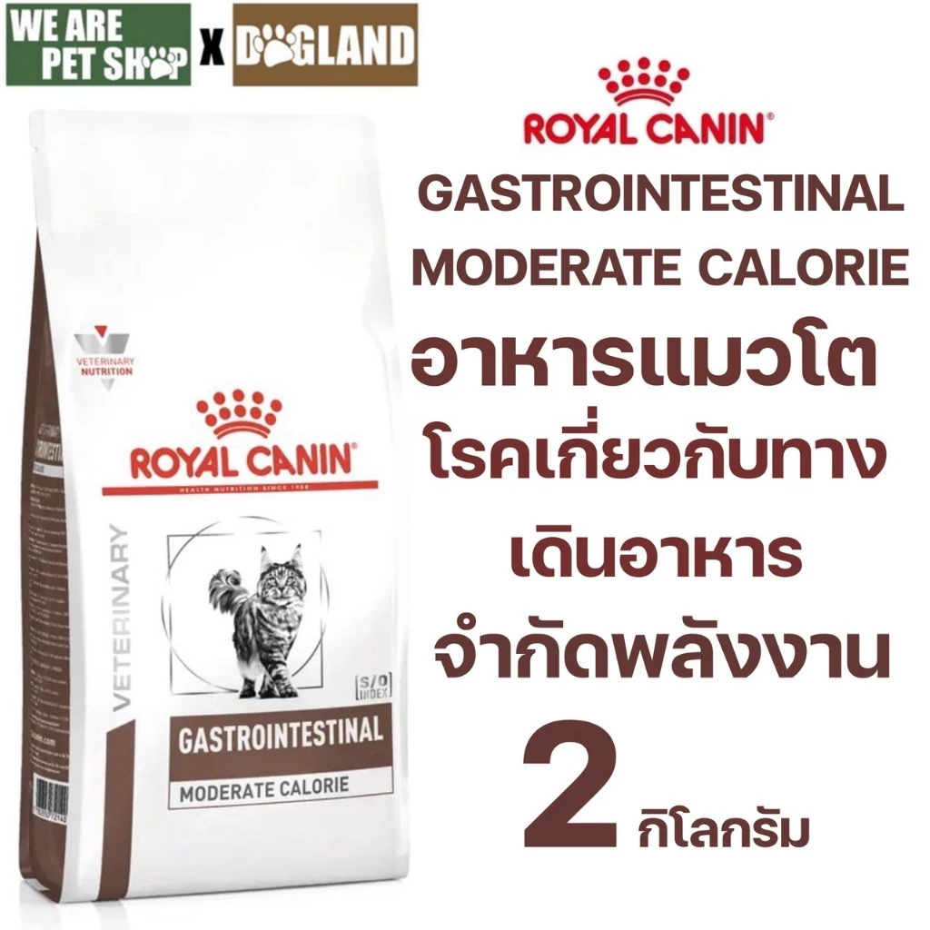 Royal Canin Gastrointestinal Moderate Calorie อาหารแมวประกอบการรักษาโรคทางเดินอาหาร จำกัดพลังงาน 2kg
