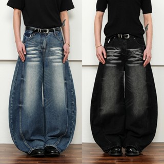 กางเกงยีนส์ กางเกงยีนส์ทรงบาร์เรล มินิมอล ติดพื้น ทรงสวย ฟอก…