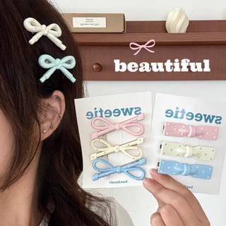 Cute 472 กิ๊บติดผม กิ๊บหนีบผมโทนสีพาสเทลลายจุด