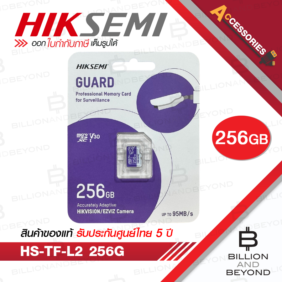 HIKVISION HS-TF-L2 256G Micro SD Card L2 For Surveillance 256GB XC Class10 V30 95MB/s