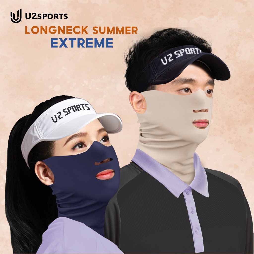 [U2SPORTS] Longneck Summer Extreme หน้ากากกันแดด กันUV99.9% ผ้าเกาหลี เปิดจมูกปาก ผมไม่เสียทรง